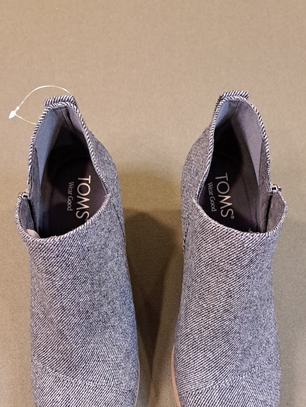 Toms Women's Goldie Shimmer Twill Wedge Boot In Gray - Size: 9 - Picture 3 of 11